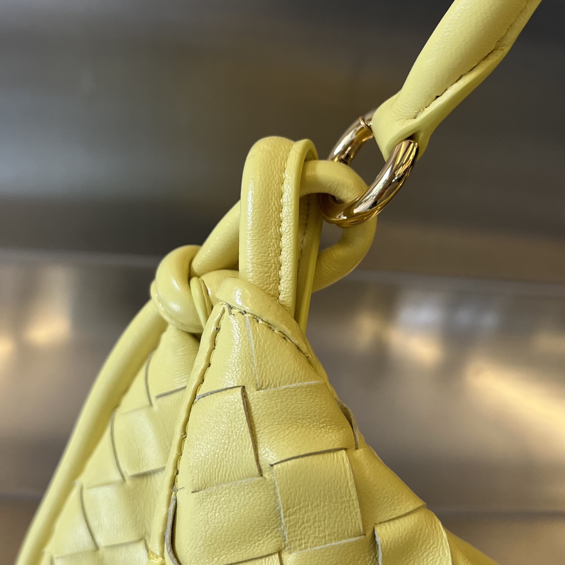 Small Gemelli Intrecciato Leather Shoulder Bag Yellow